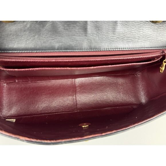 Chanel Vintage Maxi Single Flap Bag Black Lambskin Leather B-6 - Picture 14 of 16